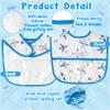 2ooya 6Pcs Baby Bibs for Eating Toddler Adjustable Feeding Bibs with Crumb Catcher Pocket Waterproof Sleeveless Teething Plastic Food Bib Set Infant Keepsake Gift for Baby Shower, 6-24 Months view 3