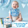 2ooya 6Pcs Baby Bibs for Eating Toddler Adjustable Feeding Bibs with Crumb Catcher Pocket Waterproof Sleeveless Teething Plastic Food Bib Set Infant Keepsake Gift for Baby Shower, 6-24 Months view 4