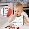 2ooya 6Pcs Baby Bibs for Feeding Toddler Eating Bibs with Crumb Catcher Pocket Waterproof Sleeveless Teething Plastic Food Bib Set Adjustable Infant Keepsake Gift for Boys Baby Shower, 6-24 Months view 4