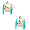 Toddmomy 2sets Pounding Platform Hammer Toy for Boys and Girls Educational Nailing Workbench Fun and Hammering Game Promotes Hand-Eye Coordination and Imagination for Toddlers view 1