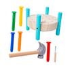 Toddmomy 2sets Pounding Platform Hammer Toy for Boys and Girls Educational Nailing Workbench Fun and Hammering Game Promotes Hand-Eye Coordination and Imagination for Toddlers view 2
