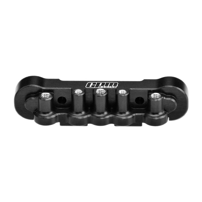 GPM 7075 Alloy Front Lower Suspension Mount for 1/8 Kraton 6S Exb 4X4 RTR Brushless Speed Truck-Ara8708V6 (Black)