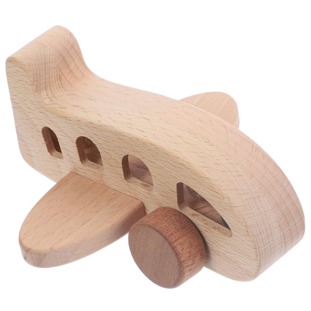 CIMAXIC Wooden Airplane Toy Baby Airplane Travel Infant Toys for Boys and Girls