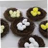 ARTIBETTER 100pcs DIY Simulation Pigeon Eggs Fake Egg Carrier Pigeon Creative and Safe Decor Home Store Accessory view 3