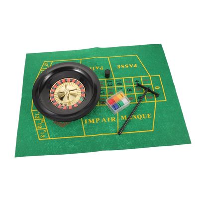 Ciieeo Roulette Wheel Set Table Cover Chips Russian Poker Wheel for Party Game