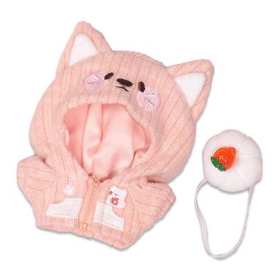 Animal Hoodie & Whip Headband Set for 3.9 inches (10 cm) Pink