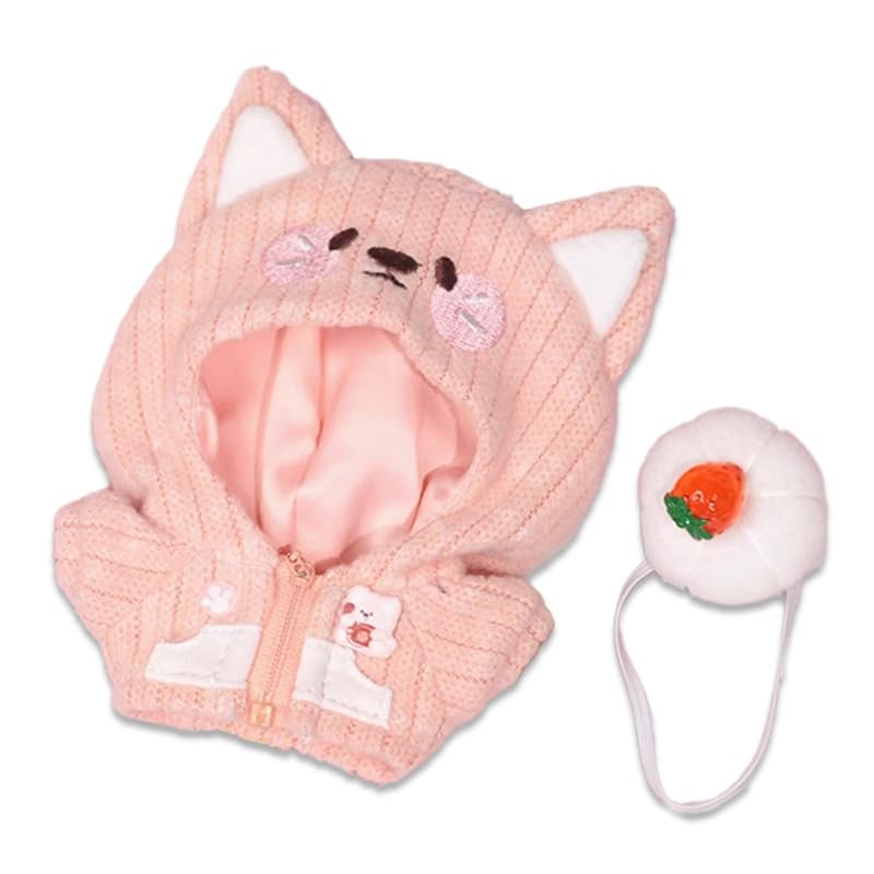 Animal Hoodie & Whip Headband Set for 3.9 inches (10 cm) Pink