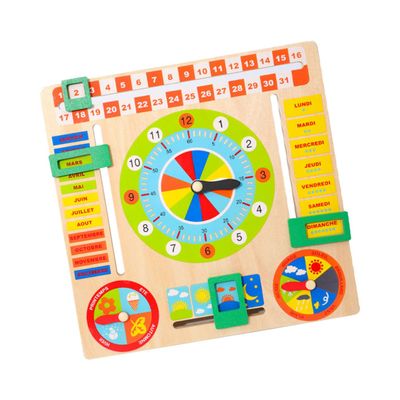 TOYANDONA Creative Wooden Clock Cognitive Toy for Boys and Girls Educational Teaching Tool for Preschoolers Safe and Materials Fun Learning Aid for Home and Classroom Activities