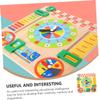TOYANDONA Creative Wooden Clock Cognitive Toy for Boys and Girls Educational Teaching Tool for Preschoolers Safe and Materials Fun Learning Aid for Home and Classroom Activities view 3