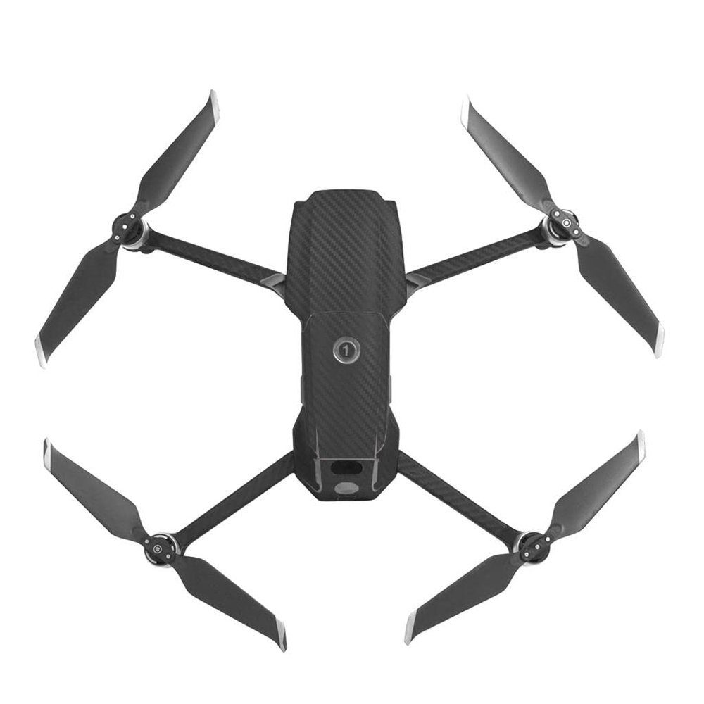 3D Carbon Fiber Stickers for Mavic 2 Pro/Zoom  Full-Body Removable Skin, Waterproof & Scratch-Proof Protection (Black)