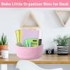 Boao 4 Pcs Easter Woven Baskets Small Rope Storage Bin Mini Cotton Baskets for Organizing Easter Gifts Cute Tiny Empty Round Shelf Closet Decorative Bins for Home Room(Pink) view 4