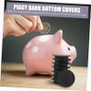 Cabilock 40pcs Piggy Bank Bottom Caps Flexible Plugs for Savings for Deposit Boxes and Plaster Dolls Outer Inner view 4