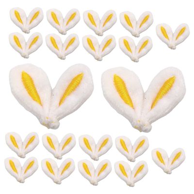 Angoily 20pcs Ear Ornaments for Craft Hair Clips Cloth Bunny Ear Accessories for Boys and Girls Creative Projects and Handmade Hair Decorations