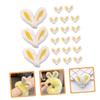 Angoily 20pcs Ear Ornaments for Craft Hair Clips Cloth Bunny Ear Accessories for Boys and Girls Creative Projects and Handmade Hair Decorations view 2