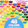 MuseLuxe Air Dry Clay - 120 Pack Modeling Clay Kit with 3 Sculpting Tools,Safe & Non-Toxic,DIY Magic Toys Gifts for Boys,Girls,Kids - 48 Colors view 4