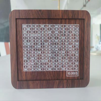 10000 Savings Challenge Box, Cash Vault Wooden Savings Box 10000, Savings Box 10000 Money Saving Box, Piggy Bank for Adults Kids, Coin Banks Caja De Ahorros, Kakeibo Wooden Money Box, Money Saver Box