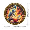 5Pcs Zinc Alloy Dual-Sided Challenge Coin - Strongest Steel in Dungeon Fire 3D Relief Sculpture, Neon & Metallic Art, 1.574in Diameter Collectible view 3