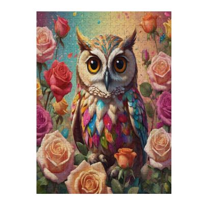 Cute Shimmering Owl 1000 Piece Puzzle from Holiday Puzzle Featuring Beautiful Illustrations Thick Sturdy Pieces Makes A Wonderful Gift!