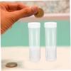 ARTIBETTER 1set Coin Storage Box for Organizer Small Containers Party Clear Holder Transparent Round Collector Coin Tubes Coin Collecting Container Coin Collecting Tubes Storage Tube 10pcs view 3