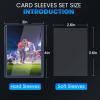 1200 Card Sleeves Top Loaders for Cards, 3" x 4" Hard Plastic Toploaders, Baseball Card Protectors, Trading Card Holder for Football Sports Cards (600 Toploaders + 600 Penny Sleeves) view 2