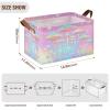 FUGIDOG Mushrooms Storage Basket Waterproof Foldable Kid Toy Storage Bin Baby Laundry Basket Closet Organizer for Nursery Decor Home Organizing view 2