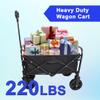 Mini Folding Wagon GShopping Beach Cart (Black+Yellow) view 3