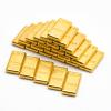 100 Pieces Tiny Fake Gold Bar for Crafts Dollhouse Miniatures Mini Gold Bars for Dollhouse Fairy Garden Micro Landscaping Decoration view 2