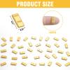 100 Pieces Tiny Fake Gold Bar for Crafts Dollhouse Miniatures Mini Gold Bars for Dollhouse Fairy Garden Micro Landscaping Decoration view 3