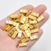 100 Pieces Tiny Fake Gold Bar for Crafts Dollhouse Miniatures Mini Gold Bars for Dollhouse Fairy Garden Micro Landscaping Decoration view 4