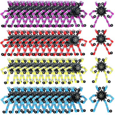 12 Pack Easter Basket Stuffers, Transformable Fidget Spinners Funny Stress Relief Sensory Fidget Toys Deformable Chain DIY Fingertip Gyro Easter Party Favors Birthday Gifts for Teens Kids Adults