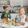 Tiny Land Wooden Dairy & Drinks Set  7-Piece Pretend Food Toy with Milk, Juice & Cheese  Fun Wooden Play Kitchen Accessory for Toddlers & Kids Ages 3+ view 2