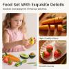 Tiny Land Organic Wooden Vegetable & Fruit Play Set  7PCS Pretend Food for Kids, Montessori Kitchen Toy for Toddlers, Role Play Grocery Gift view 3