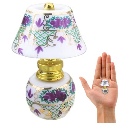 Dollhouse Lights, 1:12 Scale Dollhouse Desk Miniature Lamp, Ceramic Lighting Model, Cute Mini Miniatures, Elegant Miniature Accessories, Accessories