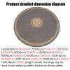 XSMYdpUS Mahjong Mat Round Table Mat Sound Insulation and Noise Reduction Thickened Anti Slip Tablecloth Desktop Protection Mat(Gray,140cm/55in) view 2