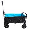 Mini Folding Wagon GShopping Beach Cart (Black+Blue) view 1