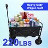 Mini Folding Wagon GShopping Beach Cart (Black+Blue) view 3