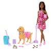 Barbie JJB47 Walking and Needs Puppy Set with Dog Walking and Needs Broklyn Doll, Shovel and Accessories for Animals, JJB47 view 1