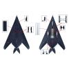MOOKEENONE 1:72 Alloy USAF F-117 Nighthawk Attack Aircraft Fighter Toy Aircraft Model Simulation Aviation Science Exhibition Model view 4
