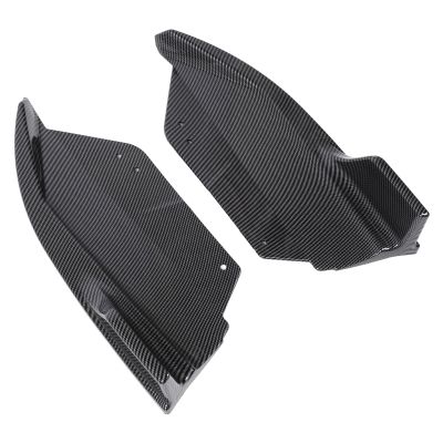 aqxreight Pair Rear Bumper Side Splitter Diffuser for X1 U11 M Sport 2023 and Later Carbon Fiber Enhanced Performance Sporty Look Easy to Install Premium Material (Bright Black) (Carbon Fiber Style)