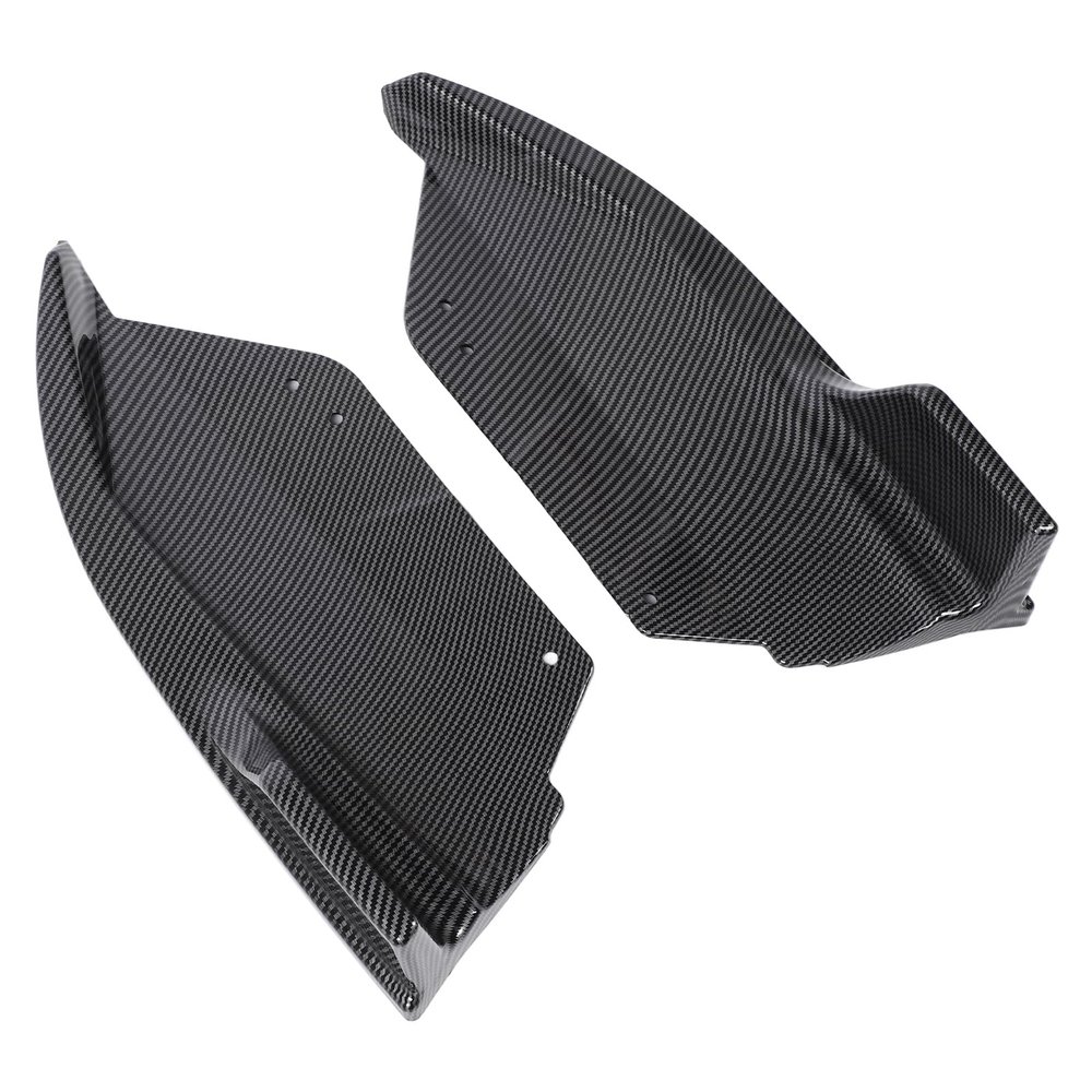 aqxreight Pair Rear Bumper Side Splitter Diffuser for X1 U11 M Sport 2023 and Later Carbon Fiber Enhanced Performance Sporty Look Easy to Install Premium Material (Bright Black) (Carbon Fiber Style)