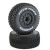 Dantenron 1/10 RC Truck Tires and Wheels 12mm Hex OD 4.33" RC Short Course Tires with Foam Inserts for 1:10 Scale Off Road Truck Car Traxxas Slash 2WD 44 Rc4wd Arrma Senton Axial Losi Redcat 4PCS view 4