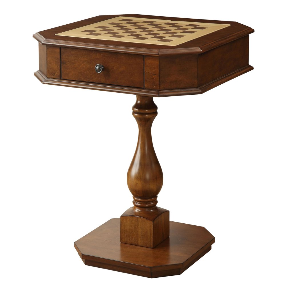 Cherry Game Table with 2 Drawer