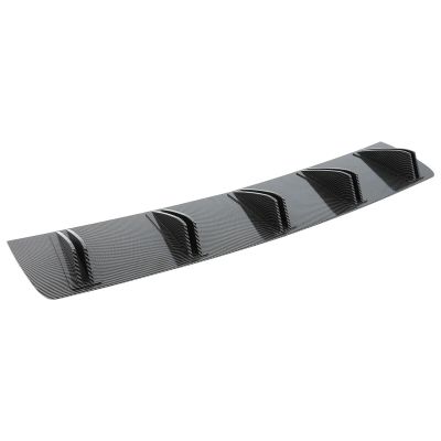 2pcs Universal Car Rear Bumper Lip Spoiler Splitter Compatible With Acura TL ILX TLX TSX MDX RDX 5 Fins 81.5cm Diffuser Shark ABS Body Kit(Carbon Fiber Look)
