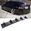 2pcs Universal Car Rear Bumper Lip Spoiler Splitter Compatible With Acura TL ILX TLX TSX MDX RDX 5 Fins 81.5cm Diffuser Shark ABS Body Kit(Carbon Fiber Look) view 2