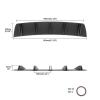 2pcs Universal Car Rear Bumper Lip Spoiler Splitter Compatible With Acura TL ILX TLX TSX MDX RDX 5 Fins 81.5cm Diffuser Shark ABS Body Kit(Carbon Fiber Look) view 3