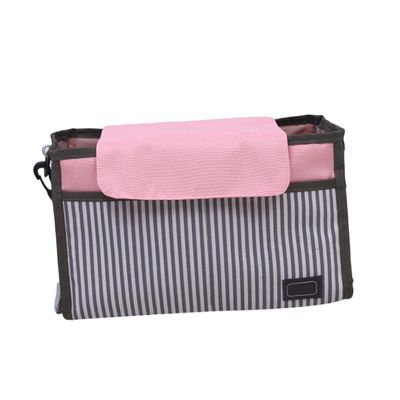 Milisten Diaper Backpack for Mom Stroller Organizer Bag Bunso Diaper Bag Mommy Stripe Design Sturdy Refine Stitching Hold Beverage Toys