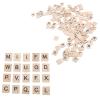 Acouto 100Pcs Wood Letter Tiles for Fts and Education, C Printed Spelling Tiles for Kids and Parents view 2