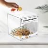 365 Days Acrylic Piggy Bank, Clear Acrylic Piggy Bank for Adults Kids, Reusable Money Saving Jar, Saving Box for Wedding, Birthday, New Year Gifts and Fun (15 * 15 * 15cm) (7.1 * 7.1in) view 2
