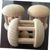 FOYTOKI Solid Color Wooden Hand Rattle for Boy Girl Pattern Rattle Safe Smooth Design for Newborns and Engaging Sound view 4