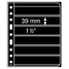 LIGHTHOUSE- VARIO Stamp Pages for Stamp Albums, Black 9-Hole Binder Pages with 6 Pockets for Stamp Collection - Pack of 25 view 3